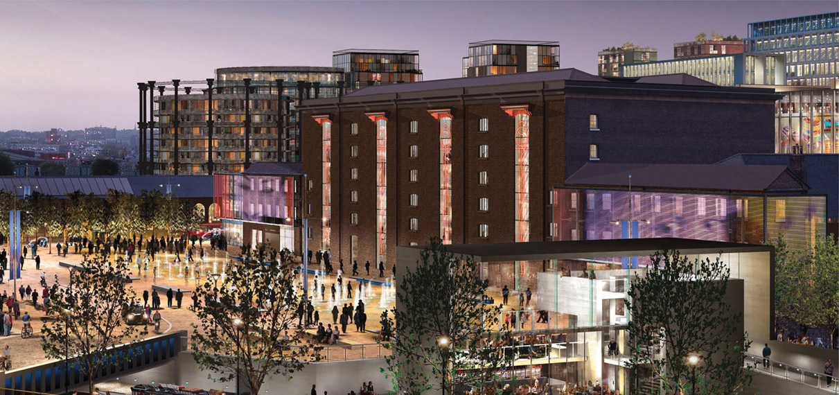 Figure 5.15: CGI showing Granary Square.