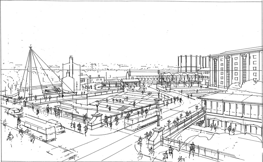 Figure 5.18: Drawing perspective of Granary Park.