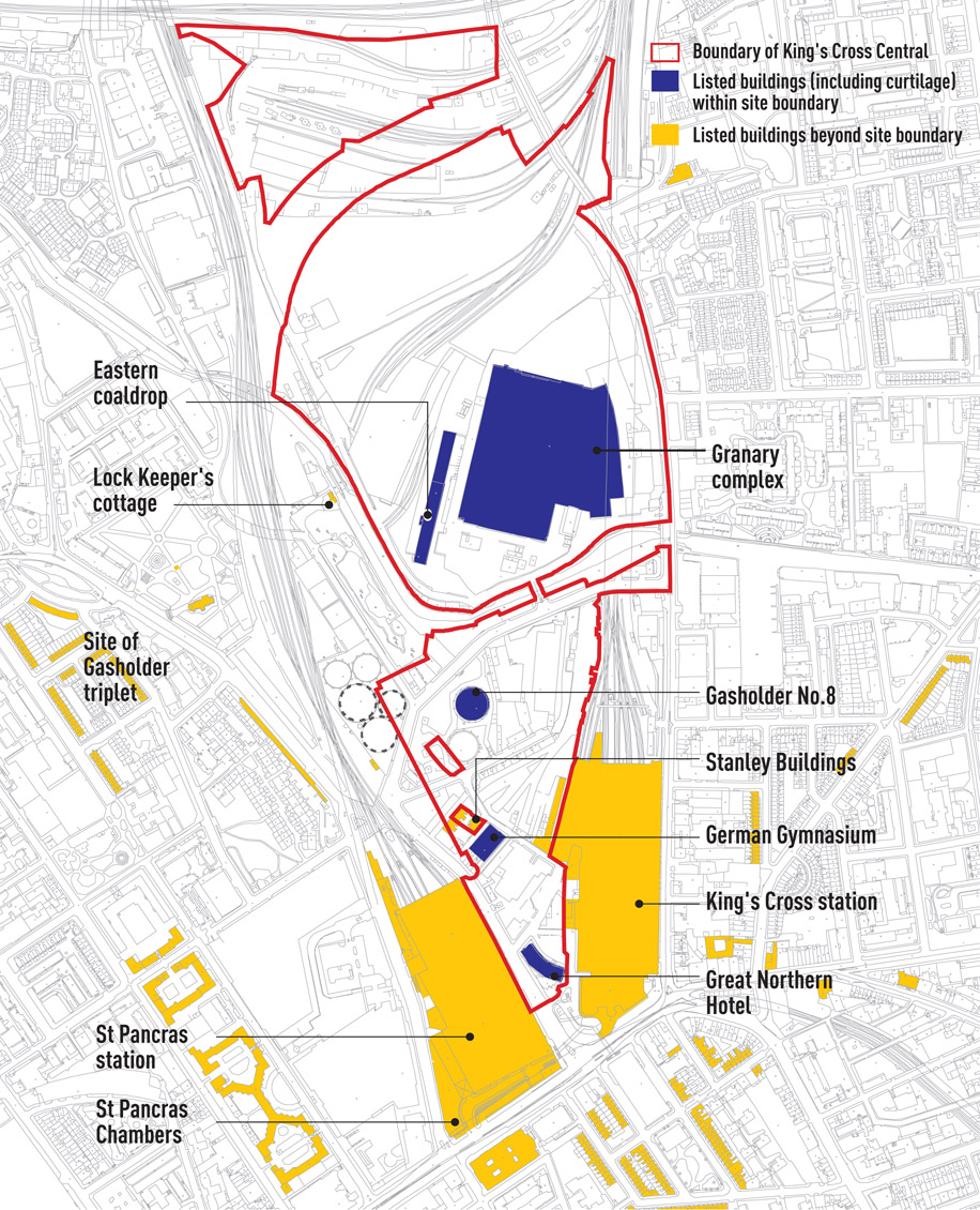 Figure 5.2: Location of listed buildings.