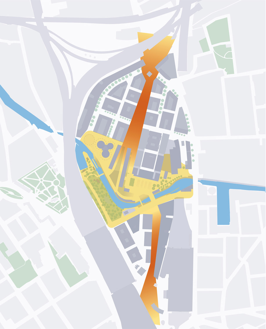 Figure 5.9: Masterplan development sketch showing exaggerated perspectives.