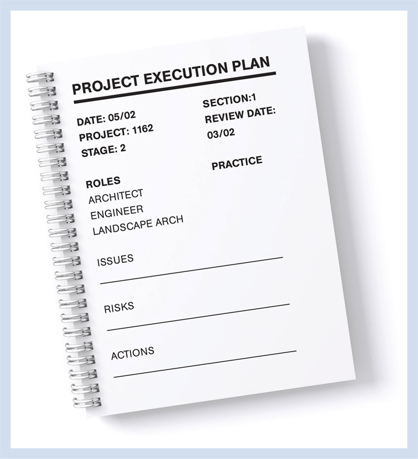 4.3 The introduction to a simple Project Execution Plan for the small domestic extension in Scenario A, showing who is expected to do what and when.
