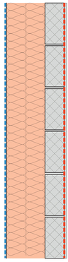 Figure 6.1 Solid masonry, externally insulated and rendered (left).