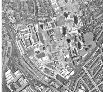 FIGURE 5.2, ABOVE Aerial view of South Acton, 1971.