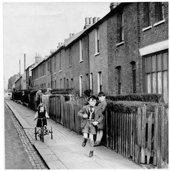 FIGURE 5.3, ABOVE Osborne Road, houses of the 1860s in 1954.