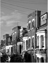 FIGURE 11.3, ABOVE, LEFT Brailsford Road, Tulse Hill, terraces of the 1880s with unusual and varying rooflines.