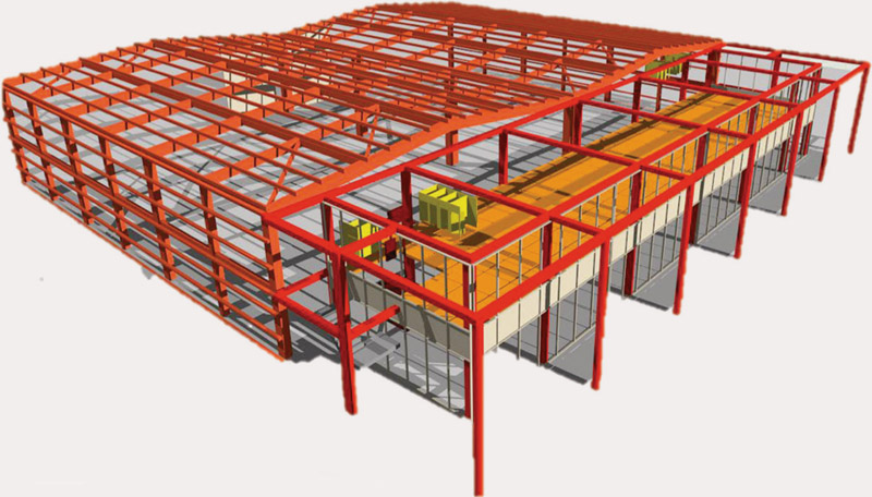 Figure 3.11: Recycling buildings – structural frame.