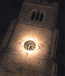 Figure 1.7 Mock-up of the lighting on the clock tower