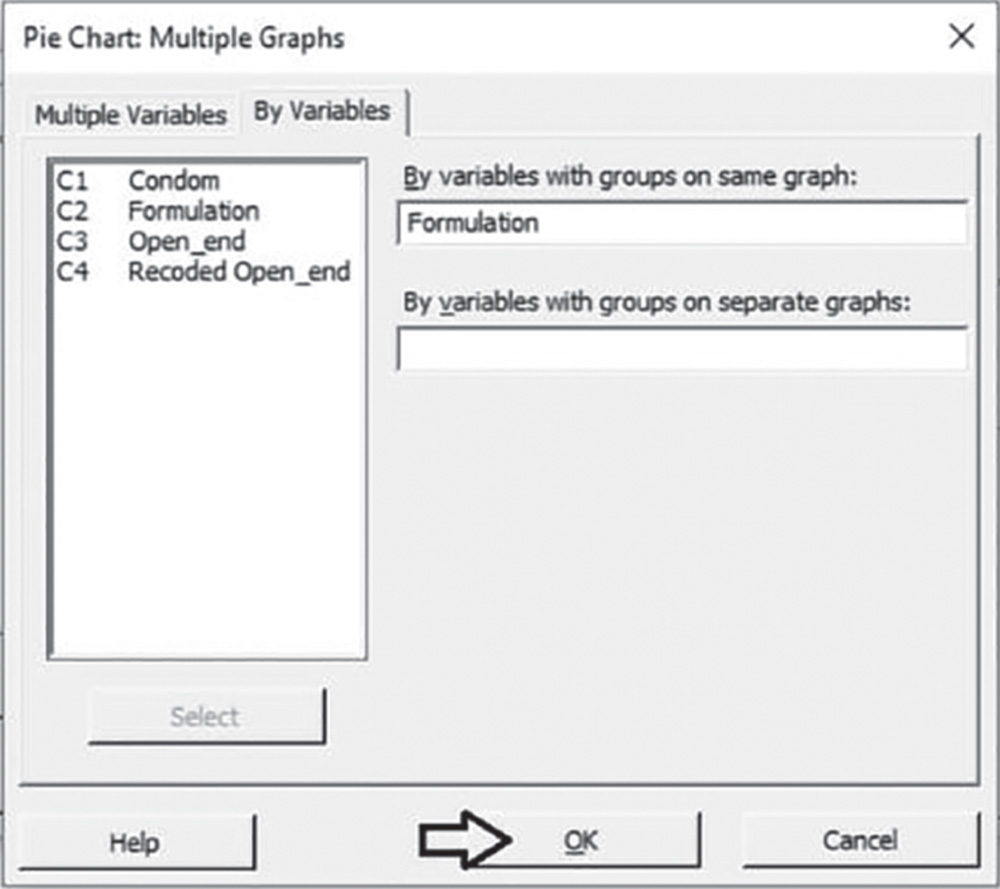 Illustration of Pie Chart Multiple Graphs dialog box.