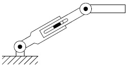 The figure shows the three-link planar robot with prismatic joint.