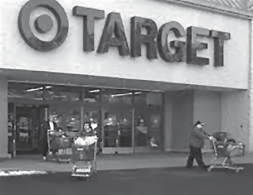 Photo depicts the  Case of Target USA.