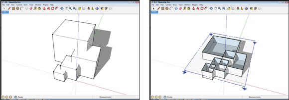 Snapshot of using a section plane to look at all overlapping parts that make up the model.