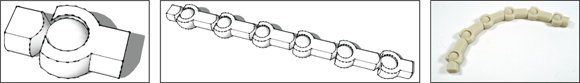 Schematic illustration and photo of a captive joints which bring the power of multiplication to life.
