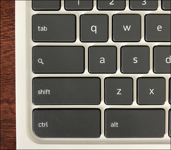 Photo depicts the Chromebook Search key.