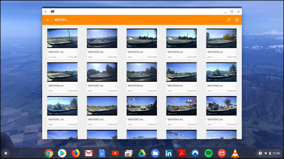 Snapshot of selecting a video to play with the VLC video player.
