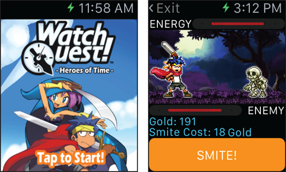Fans of epic quests might enjoy this Apple Watch–supported adventure: Watch Quest.