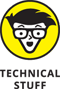Diagrammatic illustration of spectacled man's faced inside a yellow circle. The text TECHNICAL STUFF is placed below the circle.