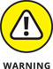 Illustration of the WARNING icon.