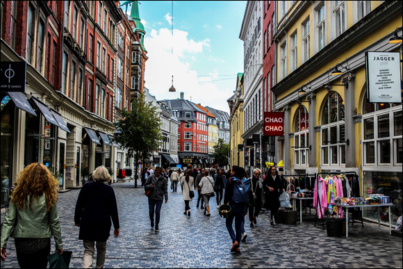 Photo depicts the pedestrian areas which are quieter and safer, have less pollution, and support placemaking.