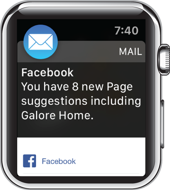 Screen captures depicting Receiving Notifications on Your Apple Watch.