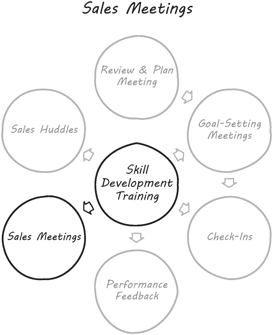 Schematic illustration of the Sales Meetings.