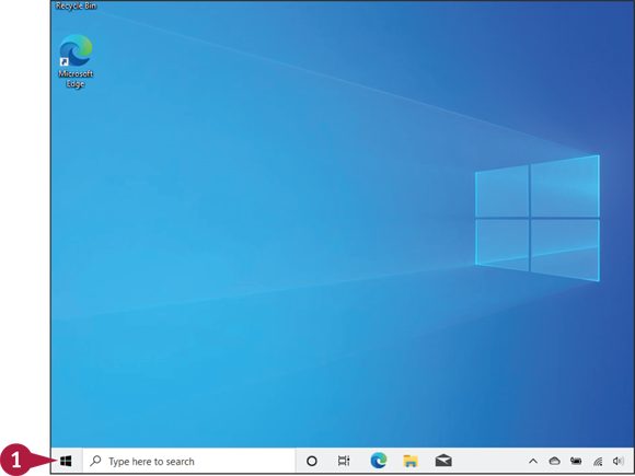 Snapshot of Windows Start menu.