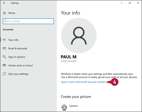 Snapshot of signing in with a Microsoft account.