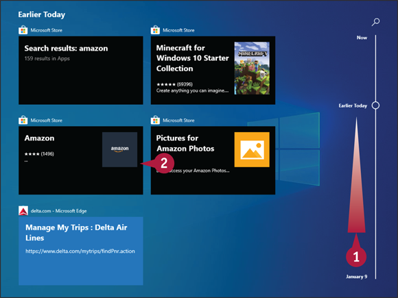 Snapshot of Windows launching the activity’s app, if it is not open already, and then switches to the activity.