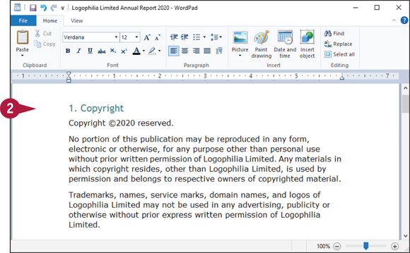 Snapshot of printing a document by opening the document to print.