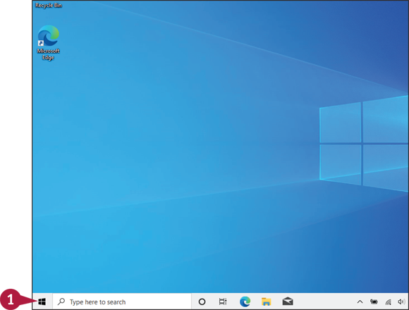 Snapshot of the home screen with the windows button highlighted in which the windows button is used to start.