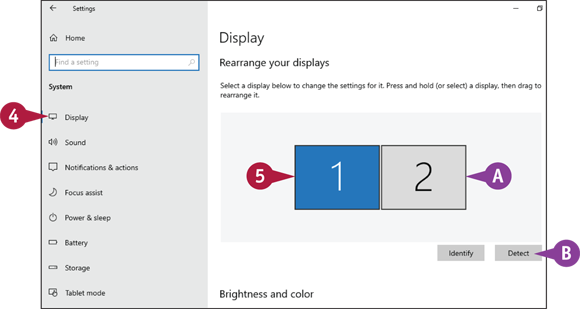 Snapshot of the system screen from which the display menu is to be selected.