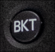 Image of the BKT button located on the left side of the camera to use it to start a bracketing sequence.