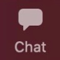 Image of the Chat icon that displays a window in which you can send messages to other panelists and attendees.
