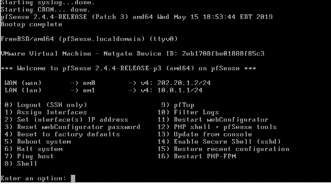 A screenshot gives an example of accessing a firewall, p f Sense, via command line, S S H.