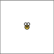 The bee drawn at the point (100, 100)