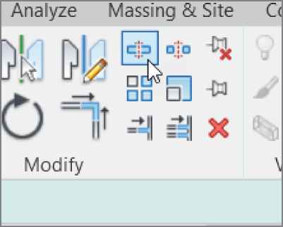 Select the Split Element button on the Modify | Walls ➣ Edit Profile tab.