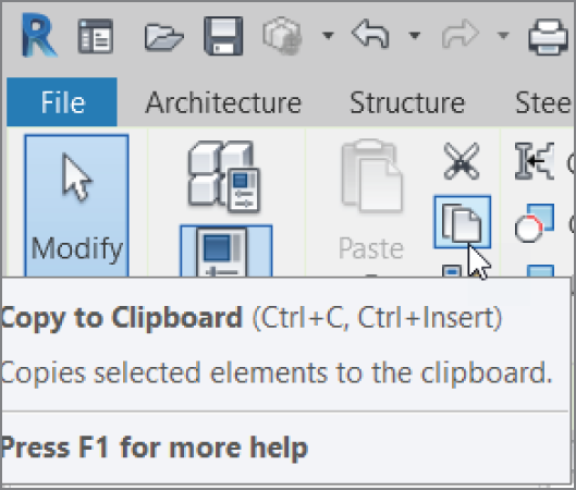 Clicking the Copy To Clipboard button