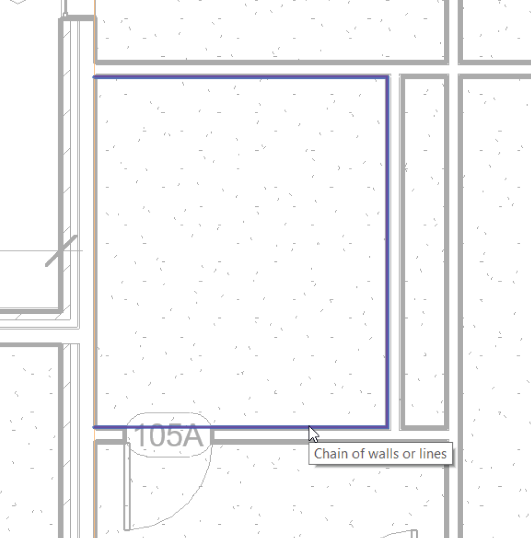 Placing the three split lines around the perimeter of the lavatory