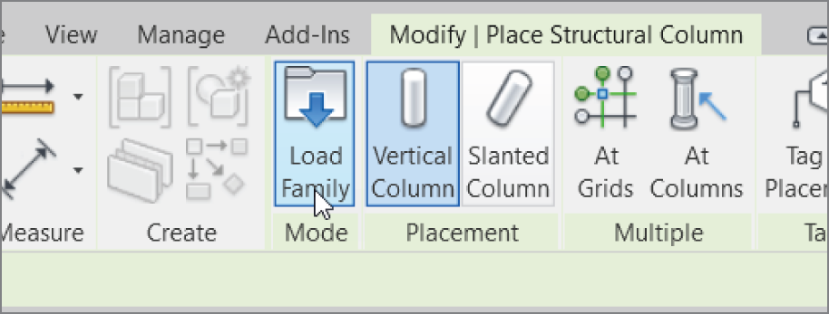 You can click the Load Family button to add additional columns to your project.