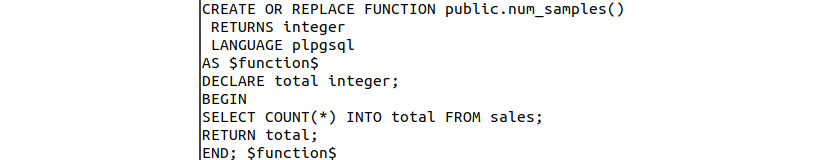 Figure 8.56: Contents of the function using sf
