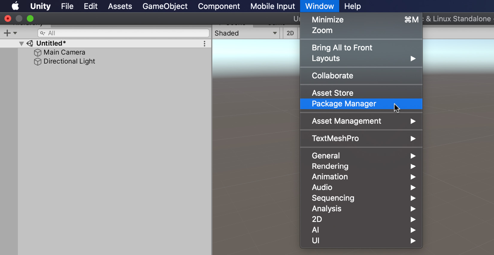 Figure 1.9 – Opening the Package Manager window
