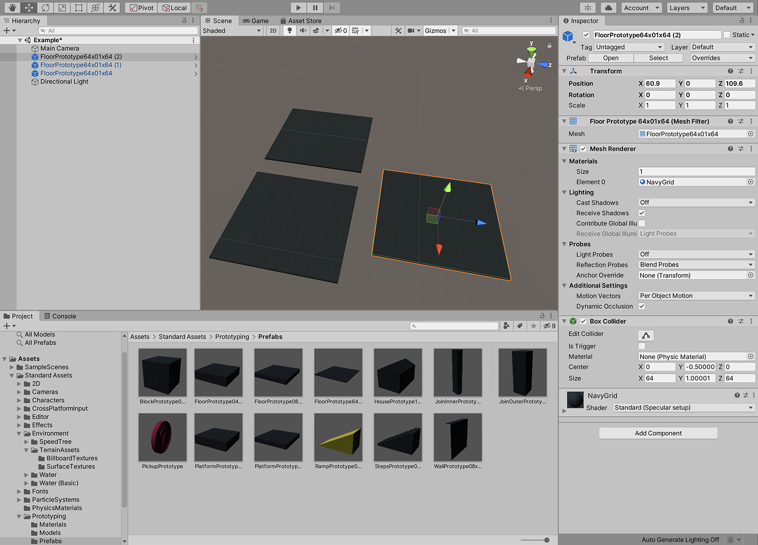 Figure 1.18 – Adding multiple instances of the floor mesh to the scene
