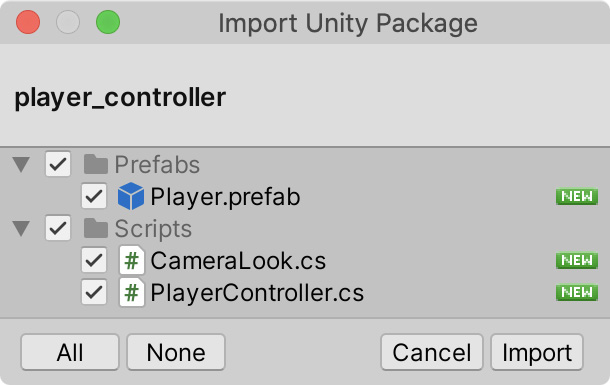 Figure 11.32 – The generated Unity package
