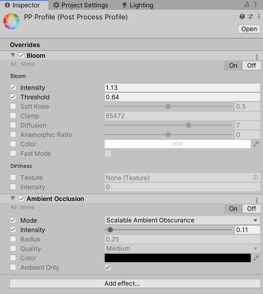 Figure 11.37 – Adding post-processing effects
