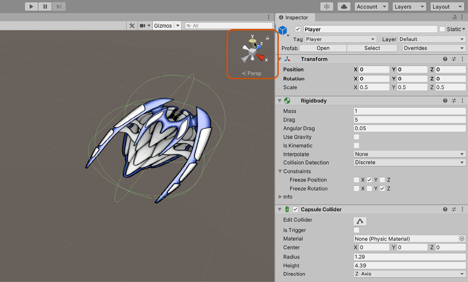 Figure 3.12 – Level bounds displayed using a gizmo
