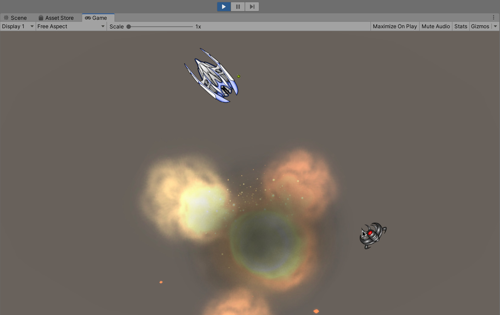 Figure 4.16 – Destroying enemies by shooting projectiles!
