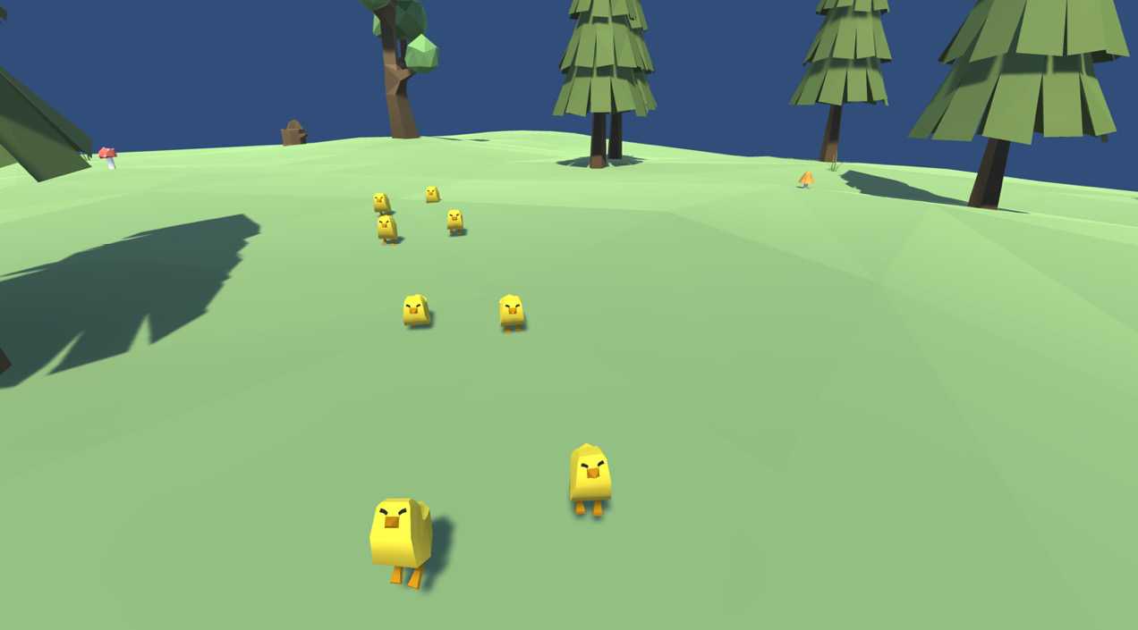 Figure 9.15 – Experimenting with the number of chicks in the game
