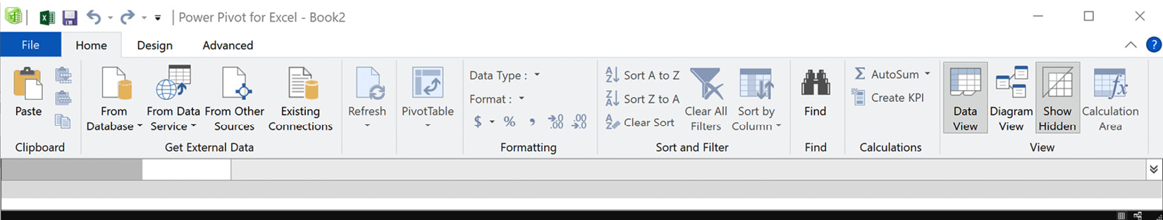 Figure 6.5 – Power Pivot window
