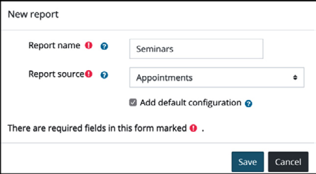 Figure 9.23 – Creating an appointment report
