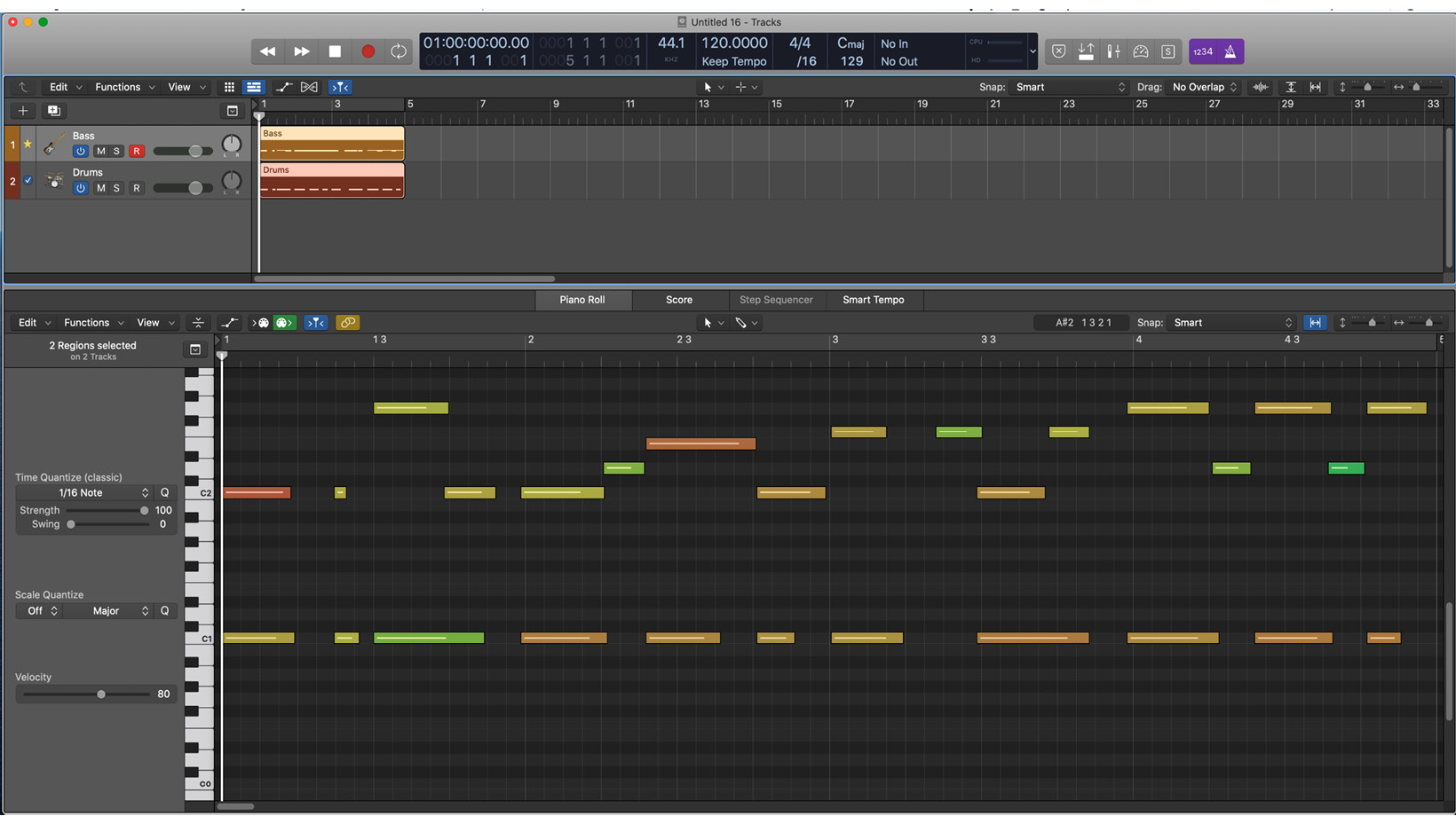 Figure 5.11 – Groove Tracks applied
