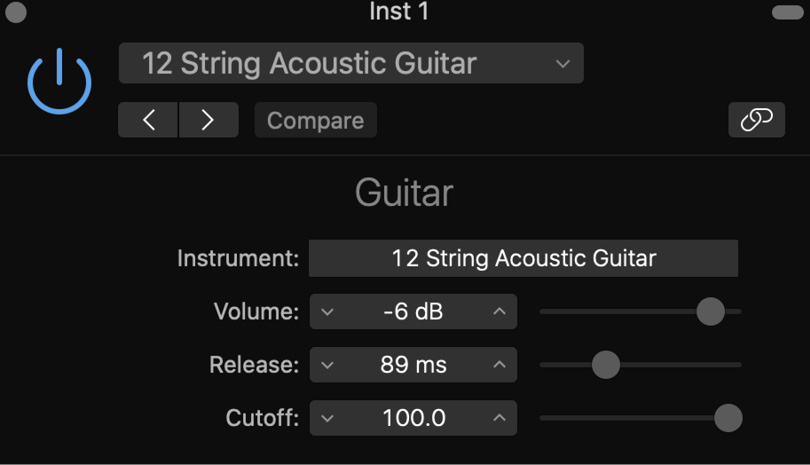 Figure 5.2 – A GarageBand sampler instrument
